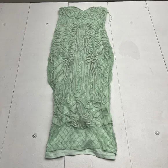 ASOS | Dresses | Asos Design Mint Bandeau Sequin Embellished Midi Dress  Womens Size 6 Tall | Poshmark